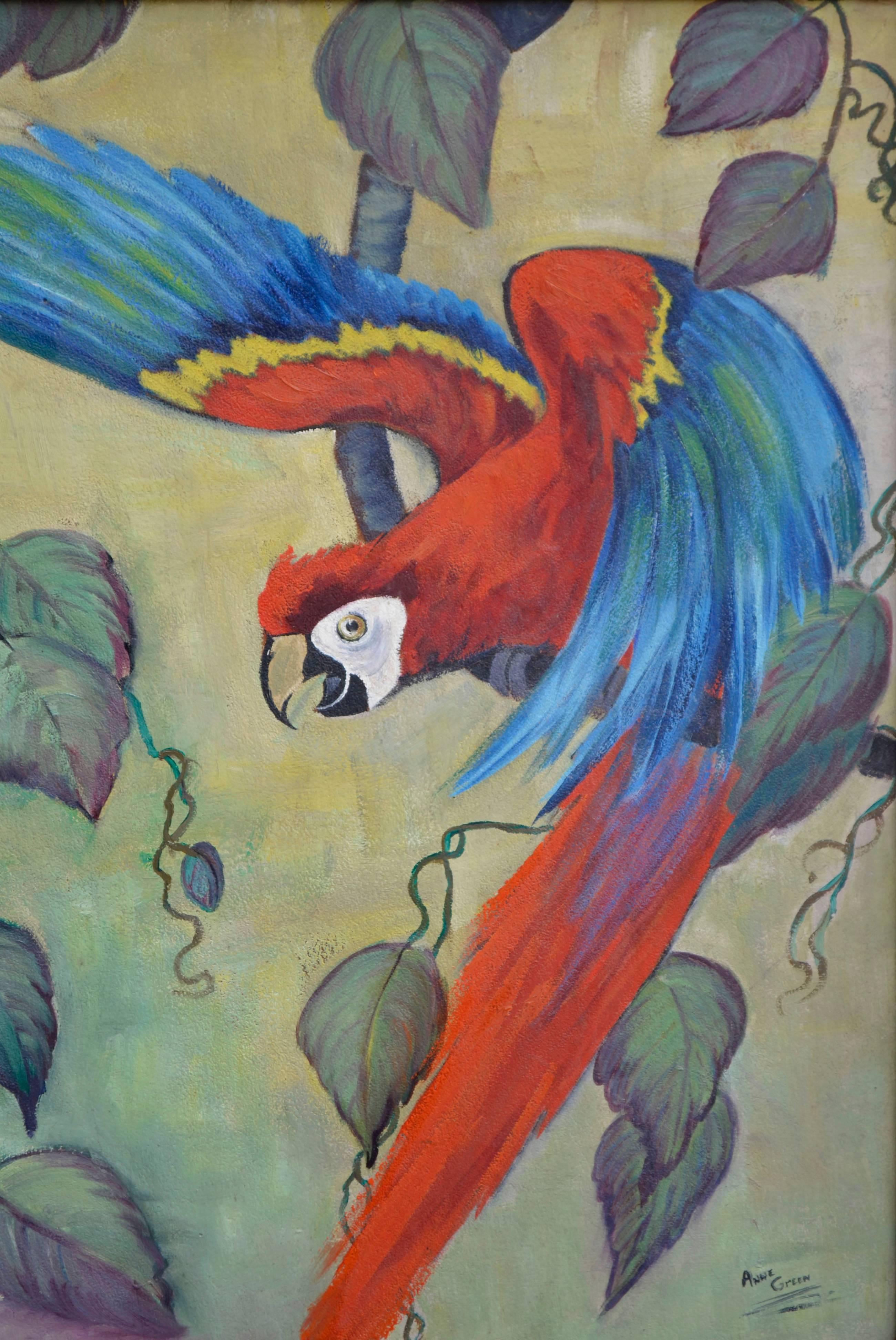 Scarlet Macaw Takes Flight by Anne Green 2
