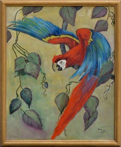 Scarlet Macaw Takes Flight by Anne Green