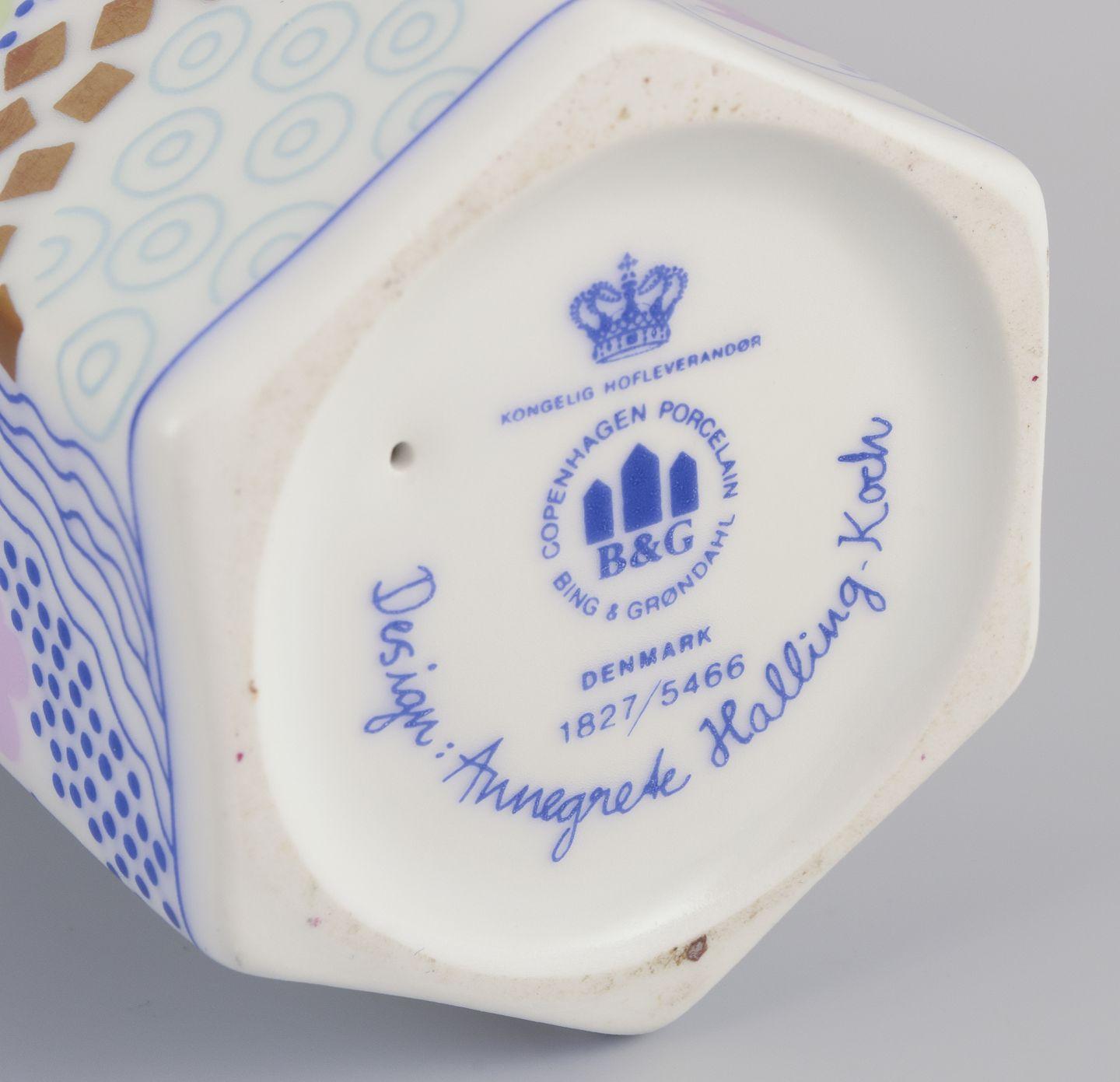 Late 20th Century Anne Grete Halling-Koch for Bing & Grøndahl. Set of three porcelain candlesticks For Sale