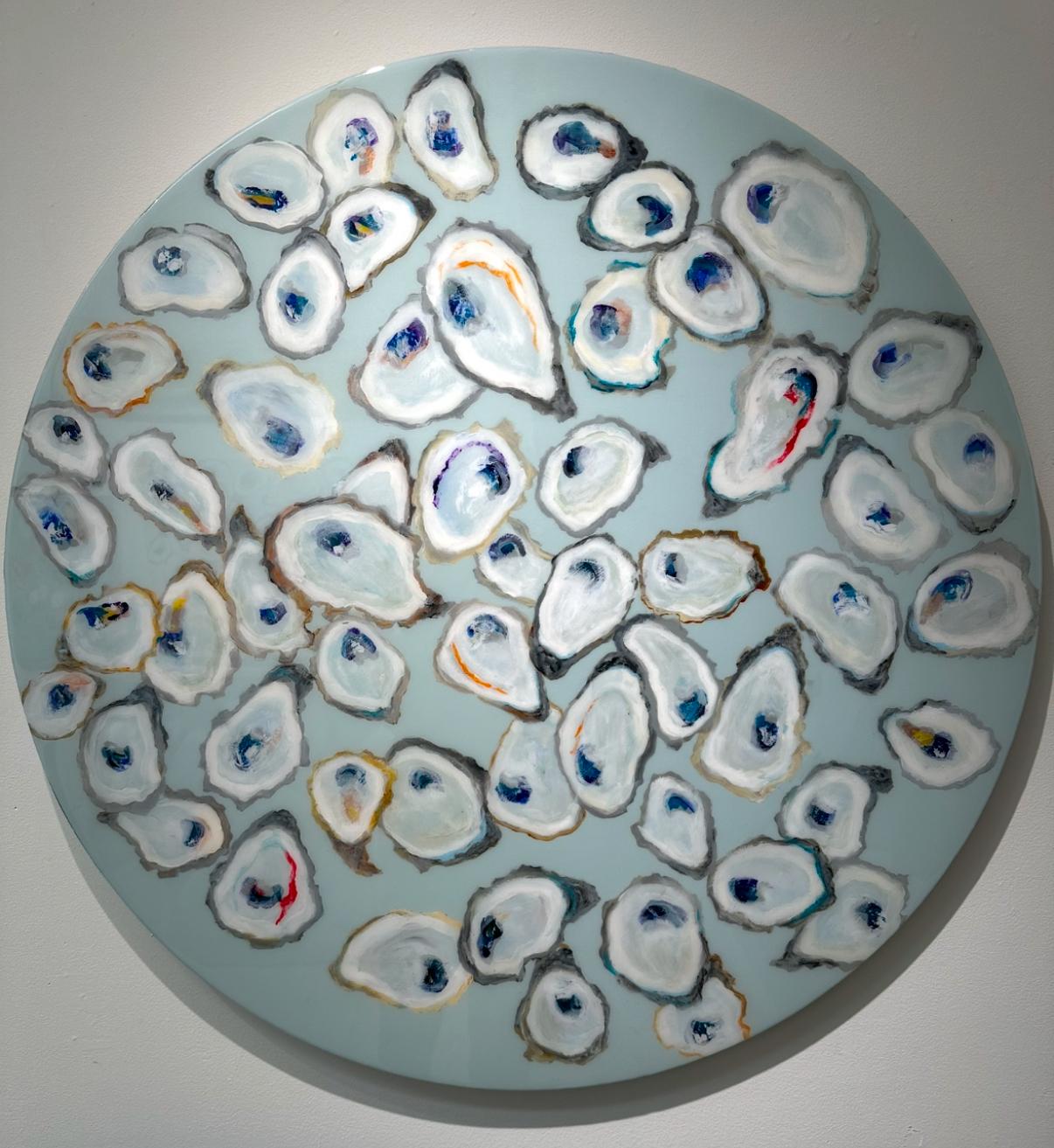 Blue Plate - Painting by Anne Harney