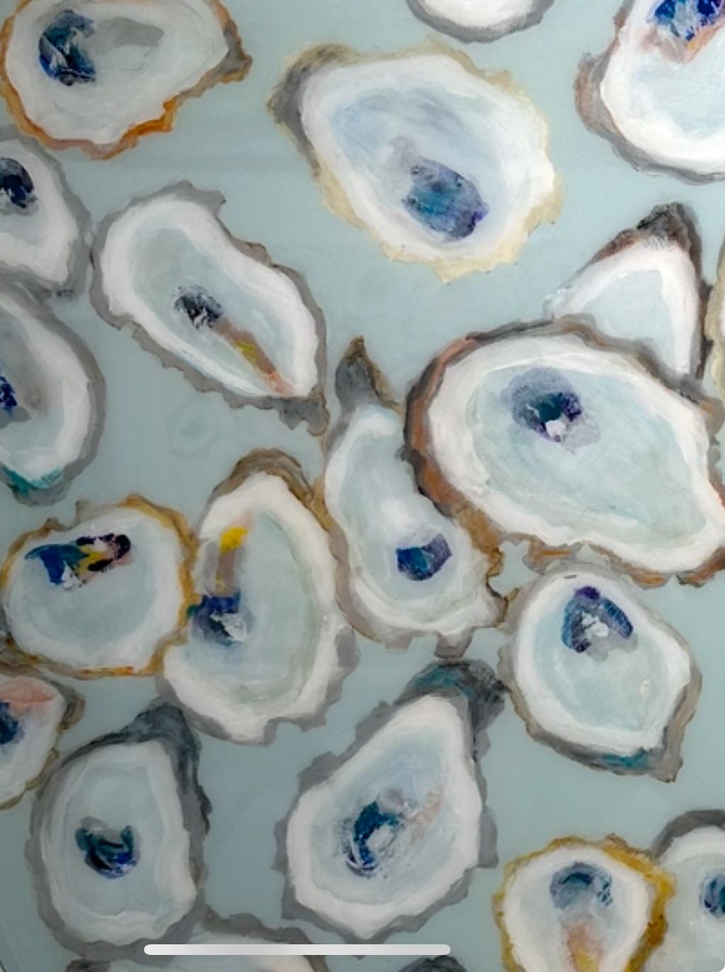 Blue Plate - American Modern Painting by Anne Harney