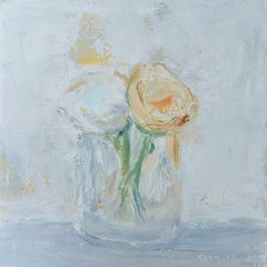 Duo by Anne Harney, Contemporary Oil, Canvas Floral Painting