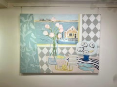 "Harbor View" ostriche e pesce fresco su un tavolo con vista sul mare