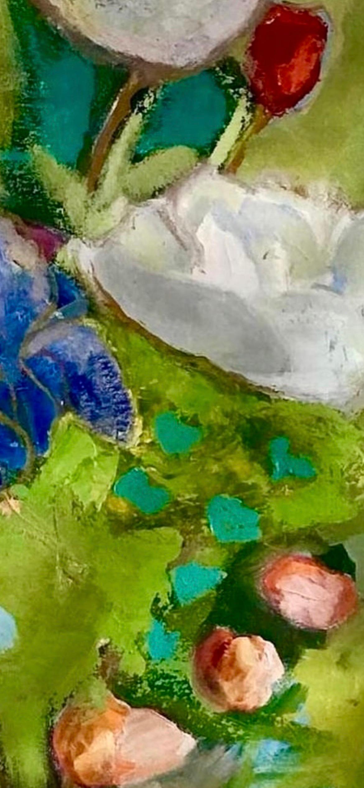 En el jardín - Painting moderno estadounidense de Anne Harney