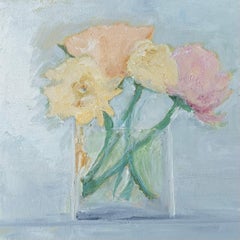 Summer Bloom by Anne Harney, Contemporary Oil on Canvas Floral Painting
