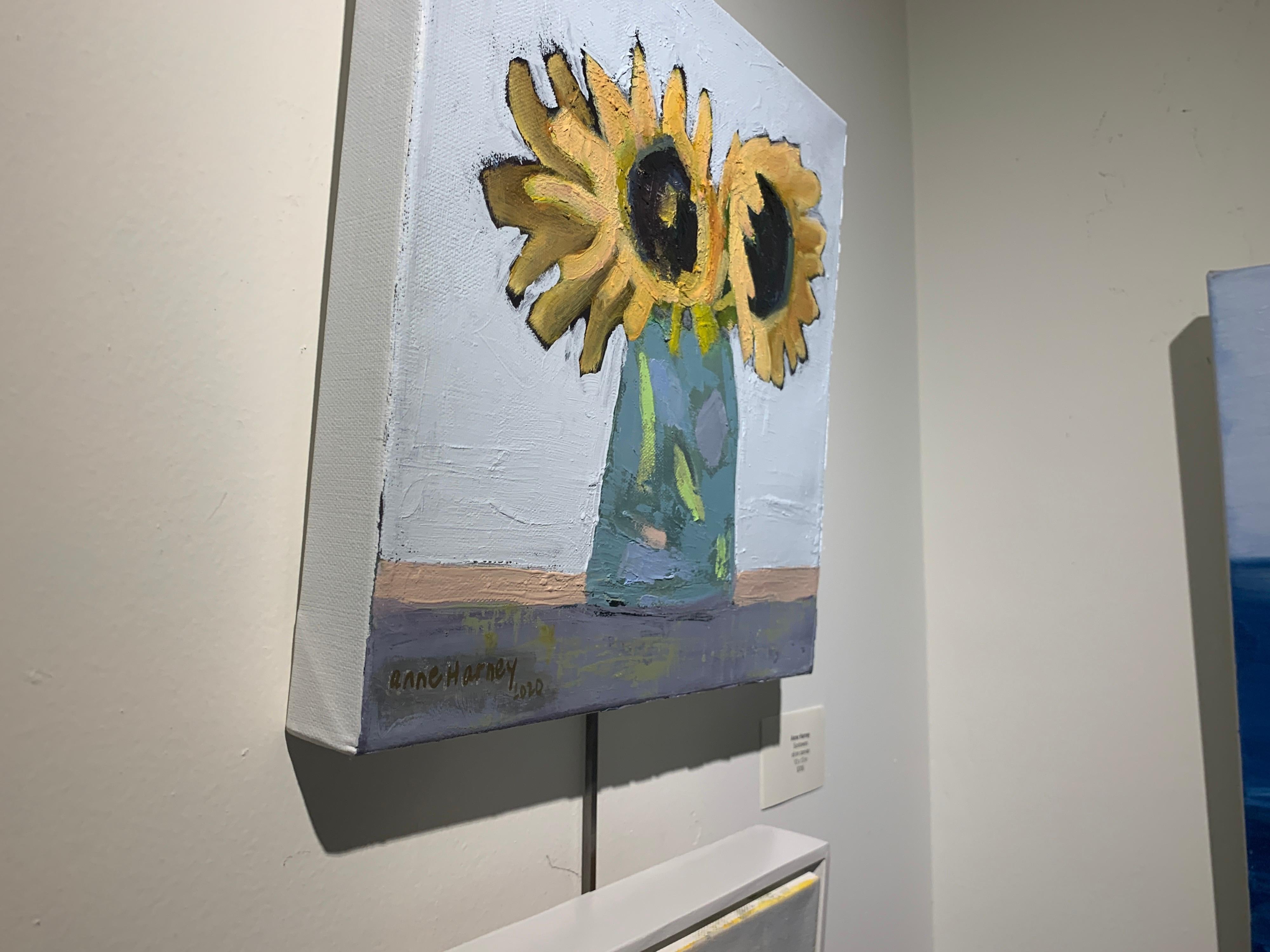 acrylic painting sunflower still life