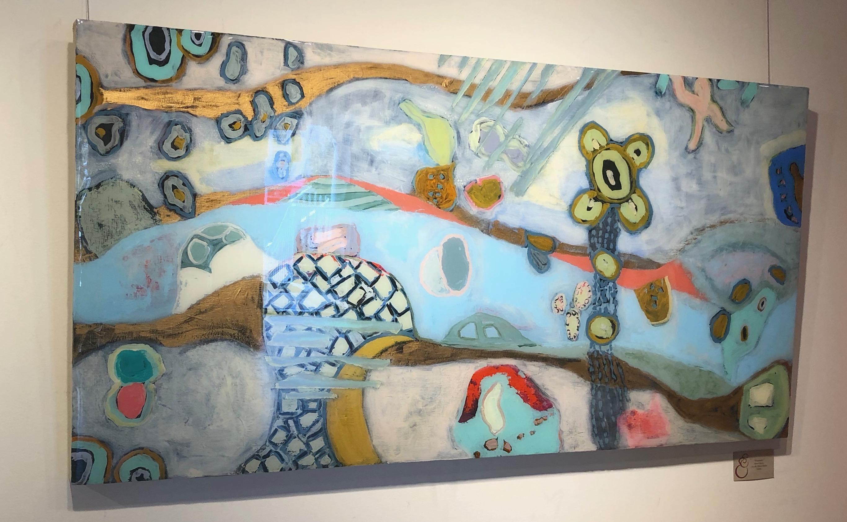 Mehrfarbiges abstraktes Gemälde „Vegetation“ in Mischtechnik – Painting von Anne Harney