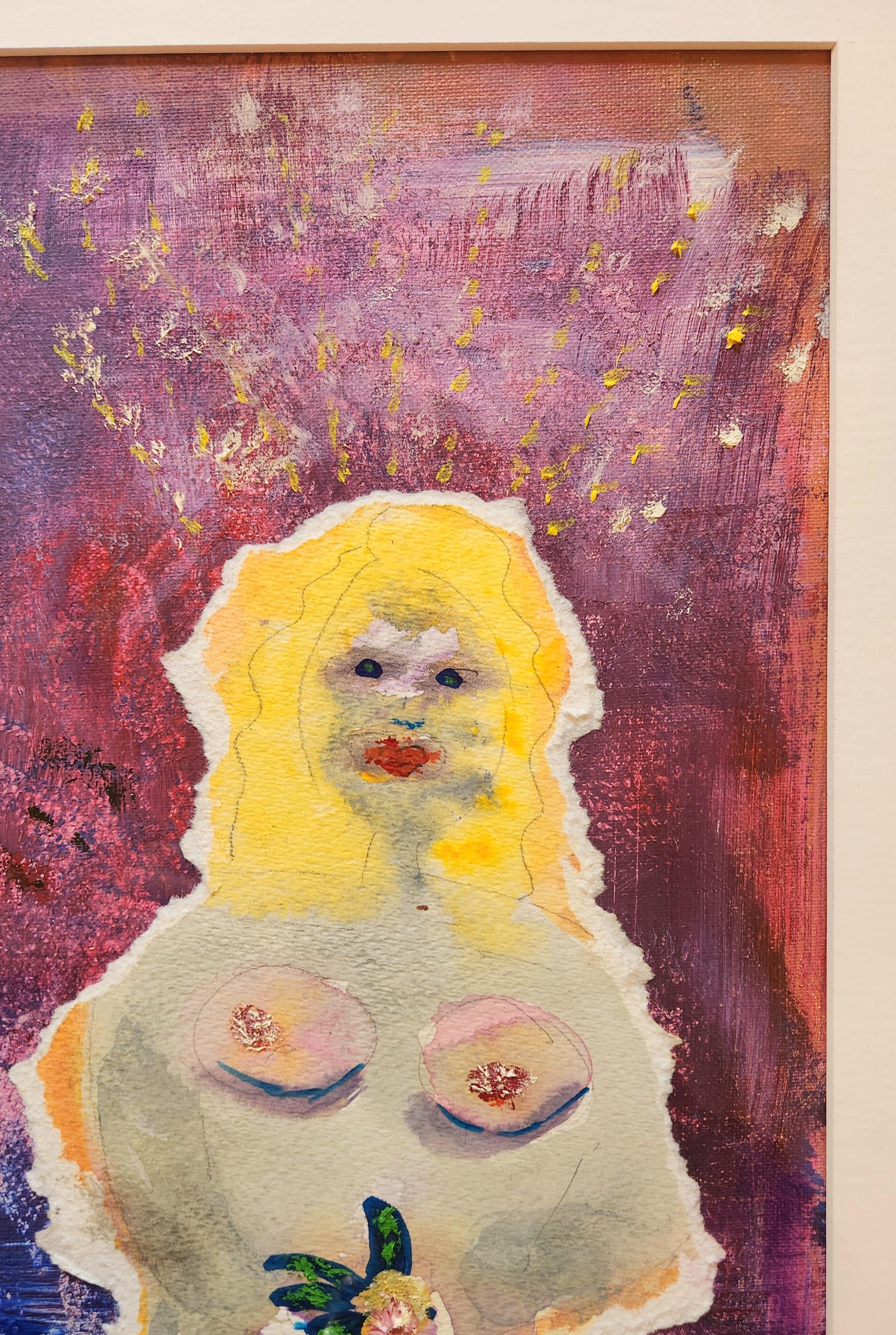 Mixed Media-Gemälde -- Lilith als Blonde (Abstrakt), Painting, von Anne Hohenstein