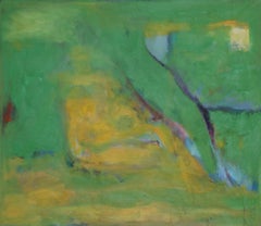 Study in Green, Original Contemporary Abstract Expressionist Painting