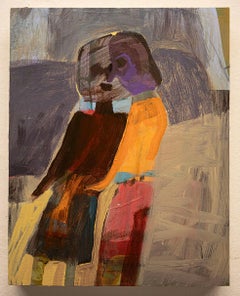 "Tentativo di riconciliazione", Astratto, Figurativo, Marrone, Rosso, Pittura acrilica