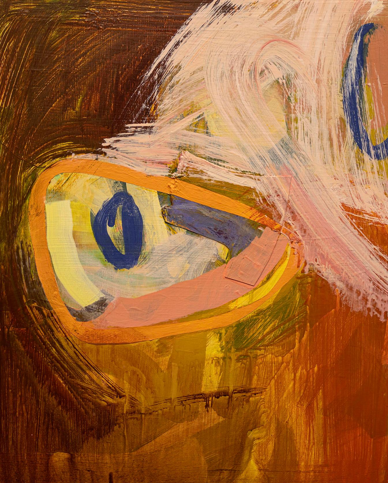 Anne Johnstone Abstract Painting - Abstract Expressionist Acrylic Painting, 20x16 Inches, "Enough of That"