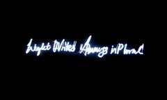 Light Writes Always in Plural (Enlighs) White Neon 2008