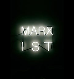 'MARXIST' Text-based White Neon Sign Light Lighting Art Sculpture Words