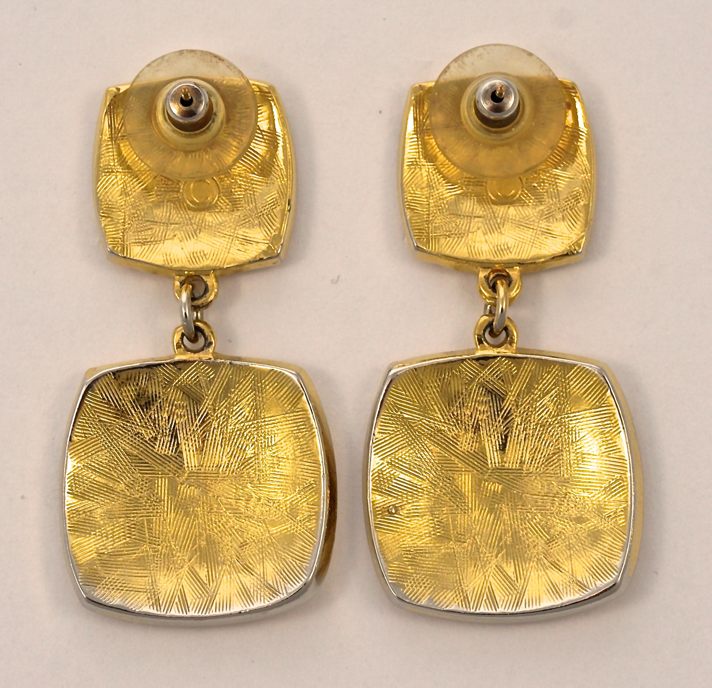 Anne Klein - Bracelet à maillons en or plaqué lion et boucles d'oreilles pendantes en forme de lion, c. 1980 en vente 10