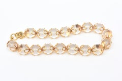 Vintage Anne Klein Lucite and Ball Gold Filled Loop Necklace