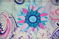 Anne Klein Mehrfarbiger Seidenschal mit Blumenwirbeln