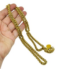 ANNE KLEIN signiert Vintage Gold Ton Designer Kette Halskette