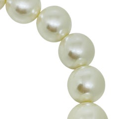 ANNE KLEIN signed vintage huge glass pearls choker designer necklace