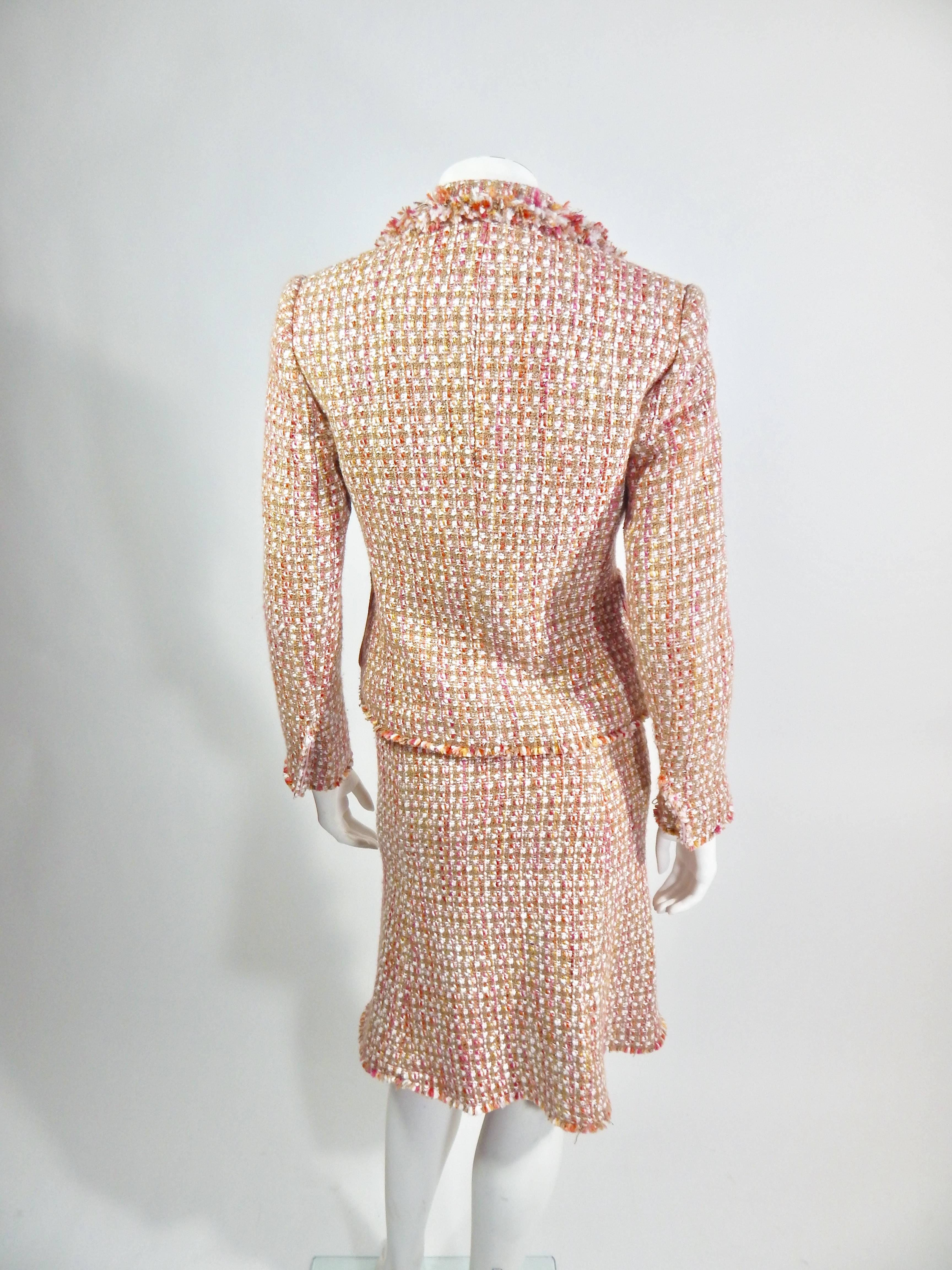 Anne Klein Tweed Suit In Excellent Condition For Sale In Long Island City, NY