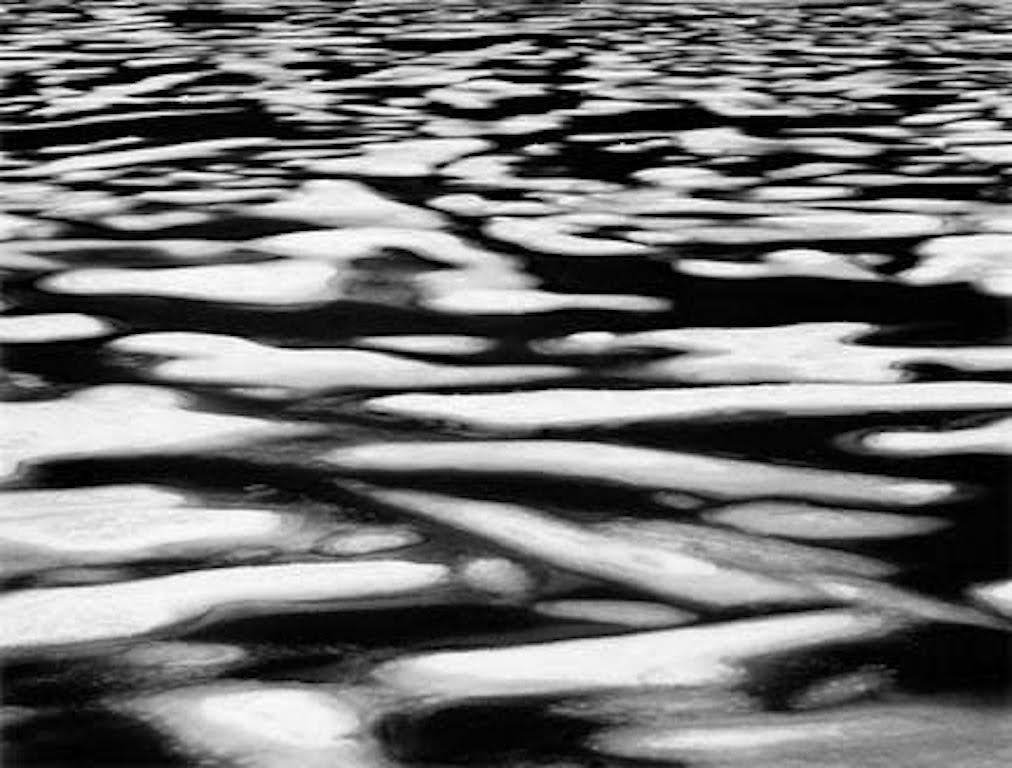 Anne Larsen Black and White Photograph - Ice Forms, Lake Irwin, Colorado