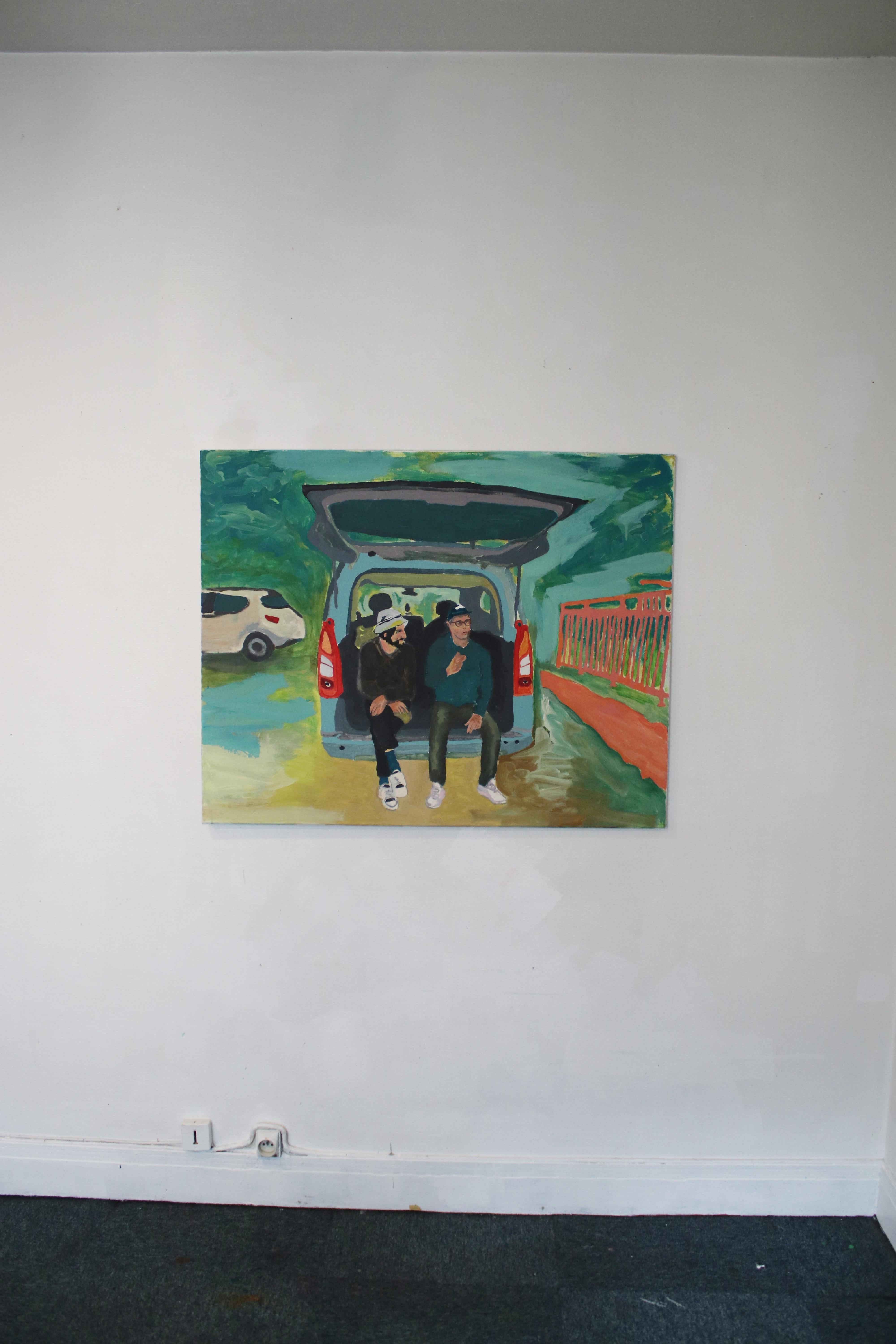 Départ, Acrylic on canvas, 90 x 120 cm, 2021 For Sale 1