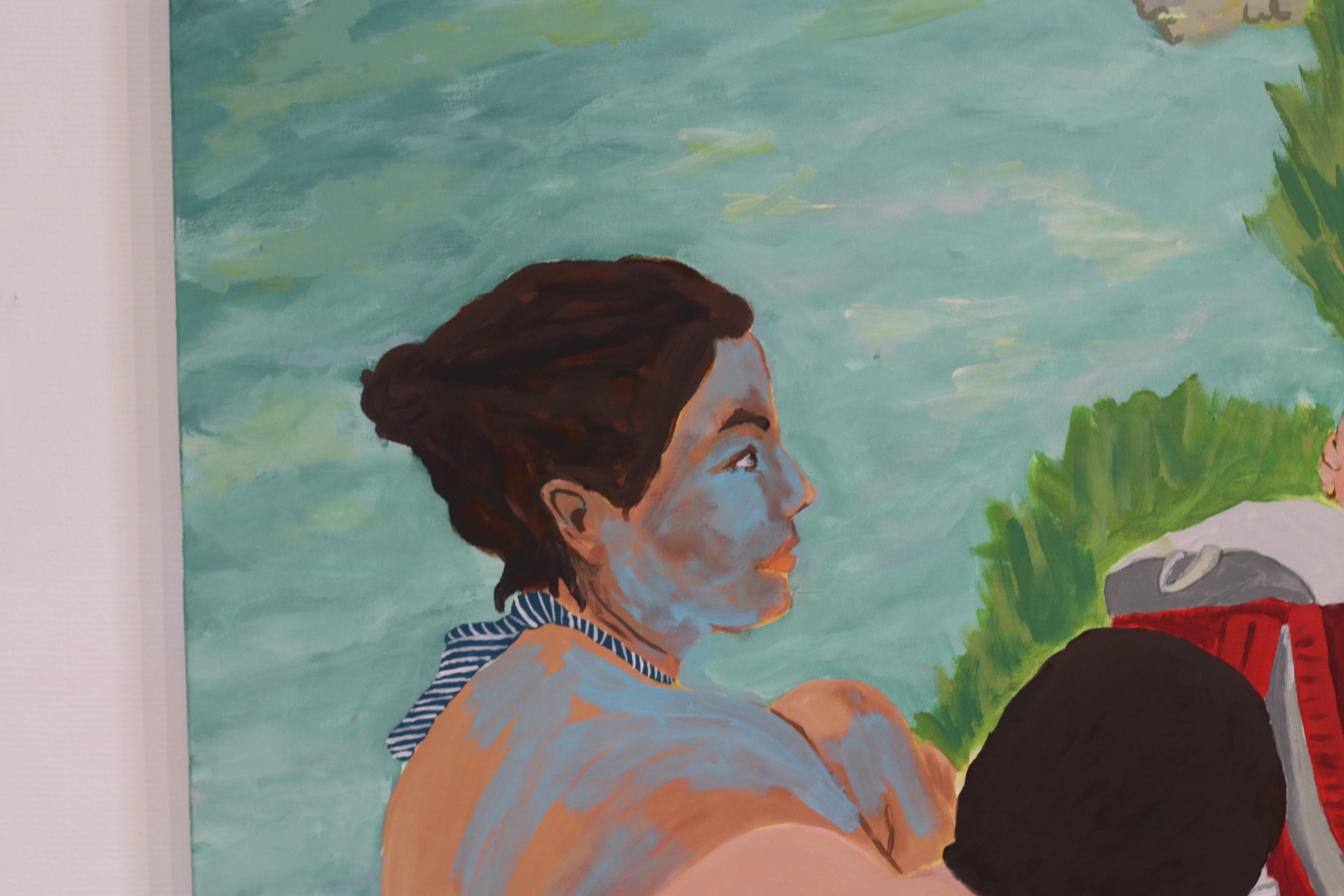 Tribu, Acrylic on canvas, 129 x 162 cm, 2021 For Sale 2