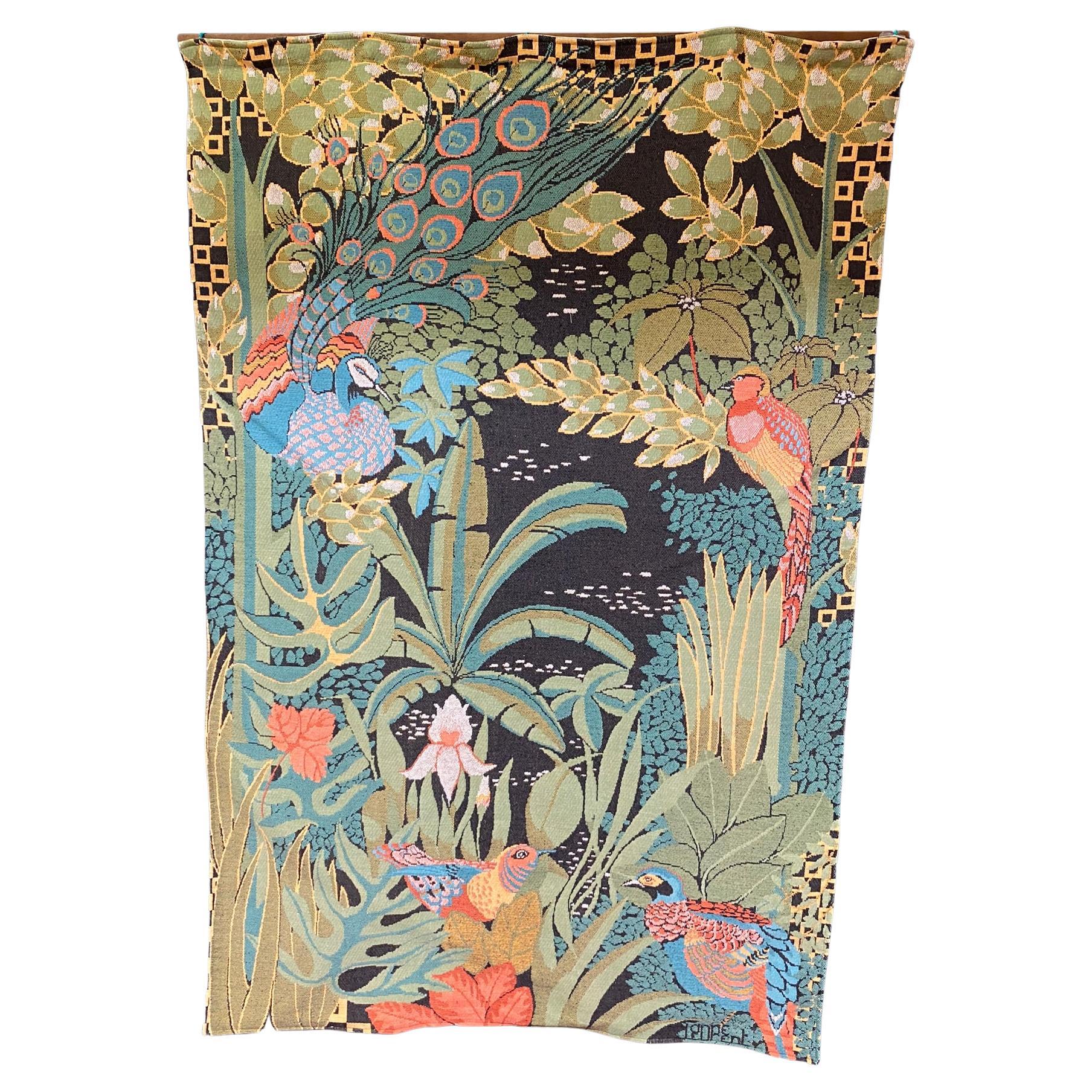 Anne Leurent (from a drawing of) "the jungle" mechanical tapestry, circa 1970 For Sale