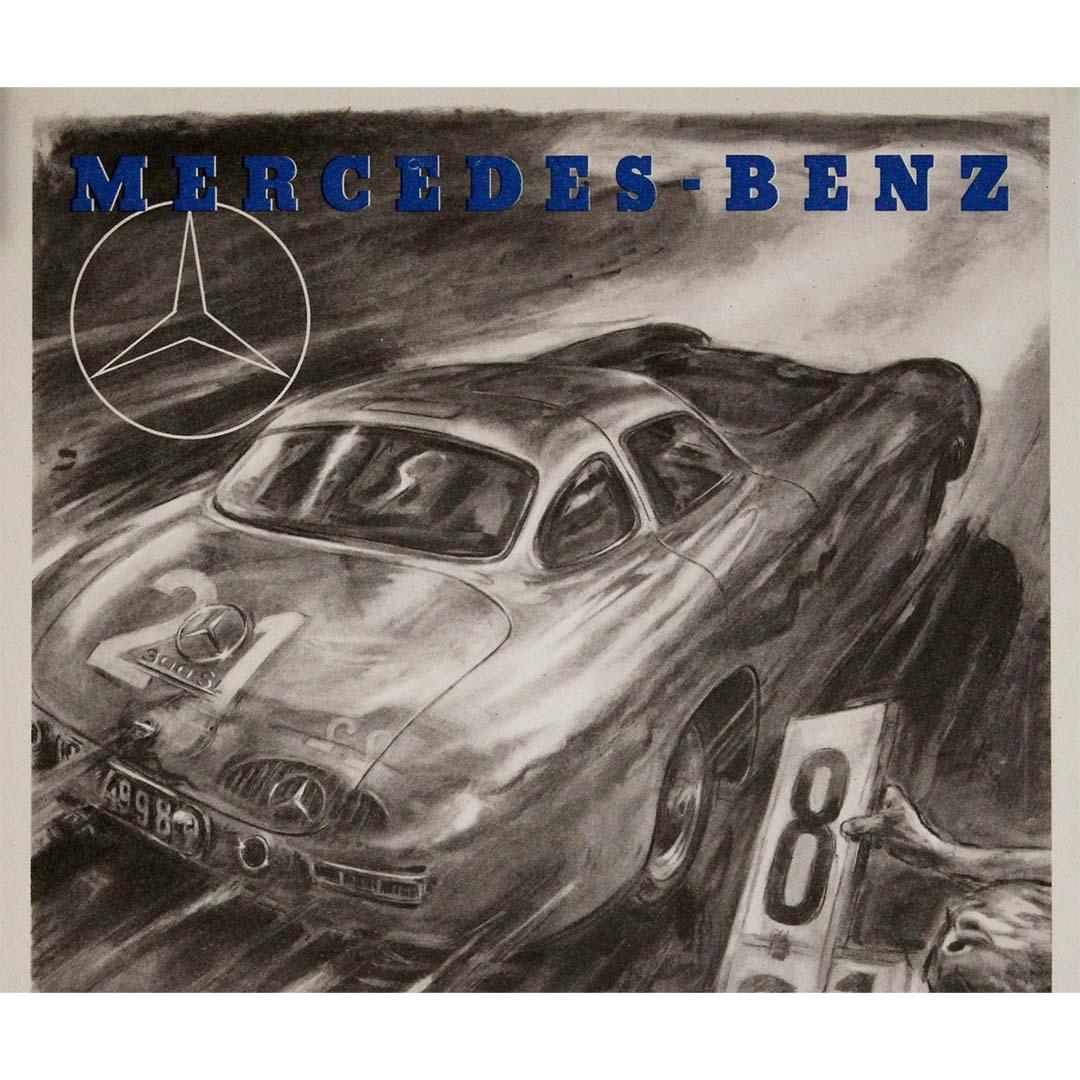 Original vintage poster celebrating Mercedes-Benz’s victory at the 24H Le Mans For Sale 1