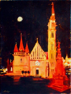 Luna della Cattedrale, Pittura, Acrilico su tela
