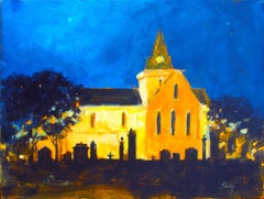 Dornoch Cathedral, Painting, Acrylic on Canvas