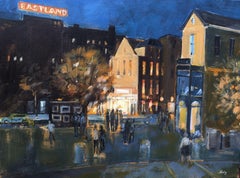 Paseo del Arte del Primer Viernes - Portland, Maine, Pintura, Acrílico sobre lienzo