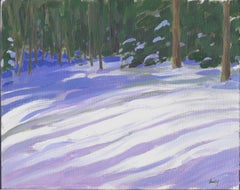 El bosque en invierno, Pintura, Acrílico sobre lienzo