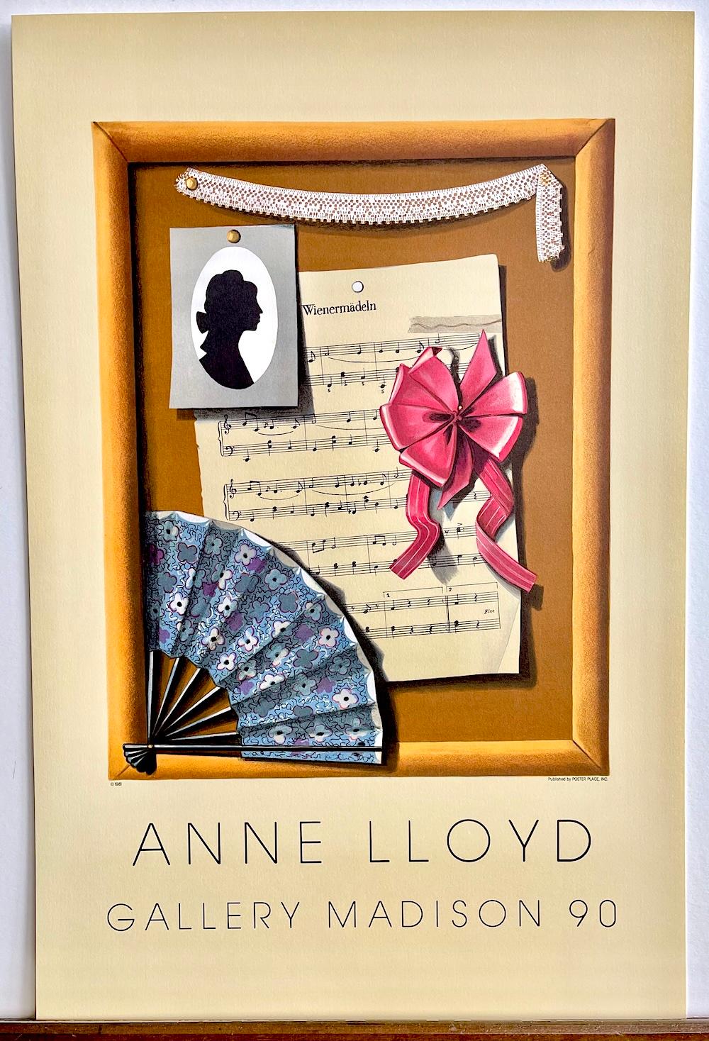 VIENNESE STILL LIFE Trompe l'Oeil Litografía, Estilo Arts and Crafts, Música, Abanico en venta 3