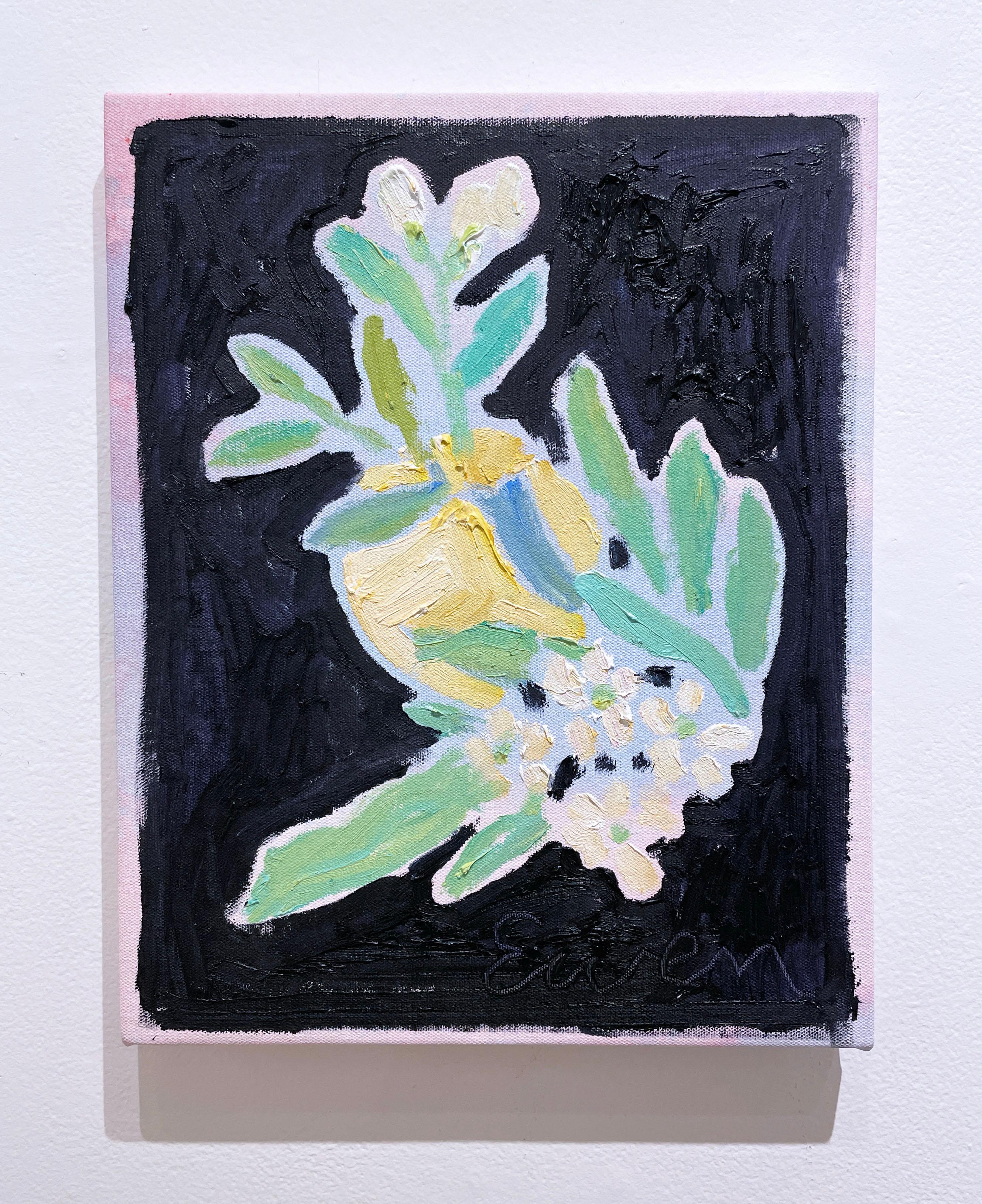 Flor de cítricos II (2022), óleo sobre lienzo, floral, neoimpresionista - Painting de Anne-Louise Ewen