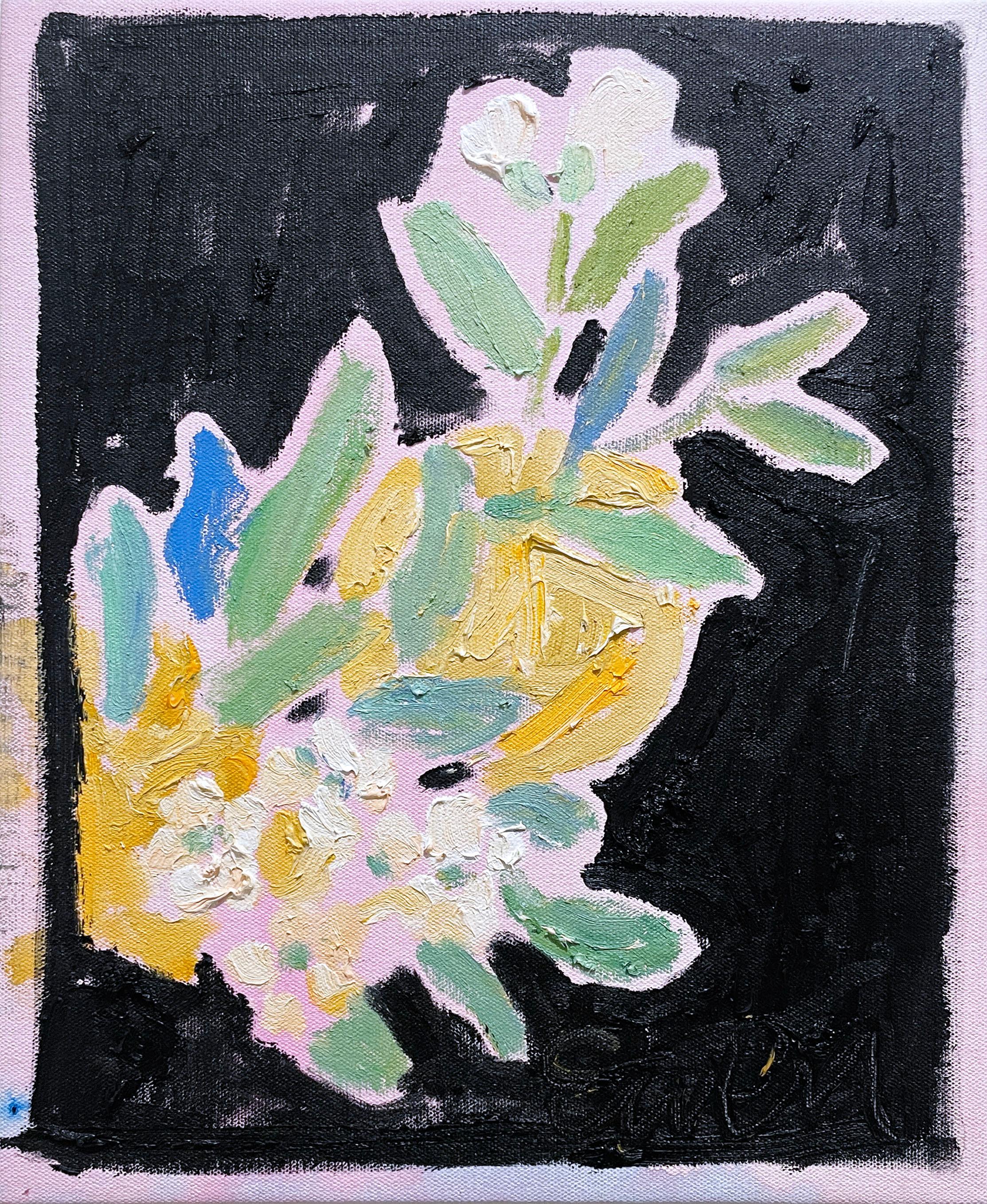 Flor de cítricos IV (2022), óleo sobre lienzo, floral, neoimpresionista en venta 1