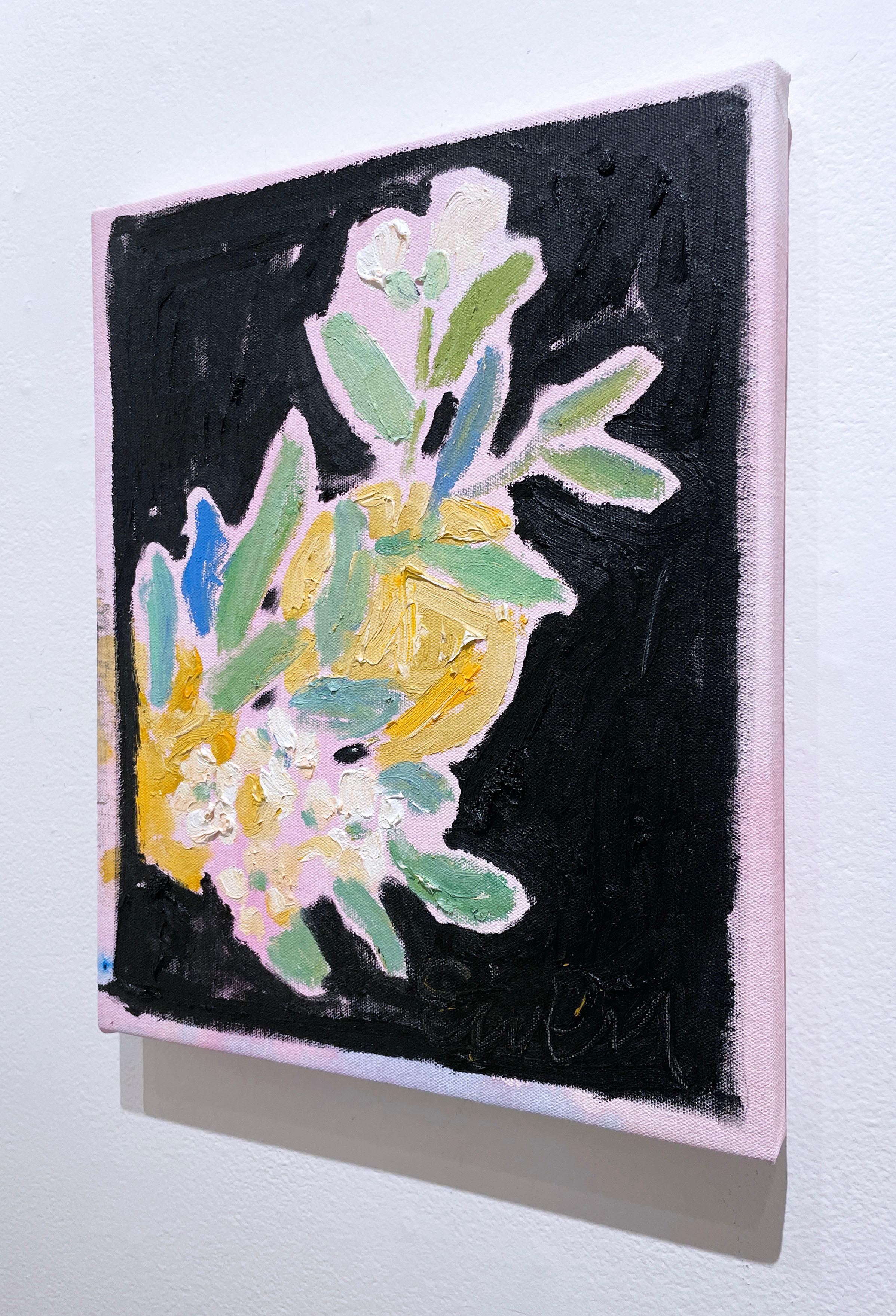 Flor de cítricos IV (2022), óleo sobre lienzo, floral, neoimpresionista en venta 2