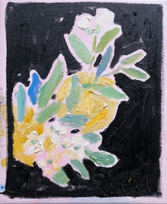 Citrus Blossom IV (2022), Ölgemälde auf Leinwand, floral, neoimpressionistisch