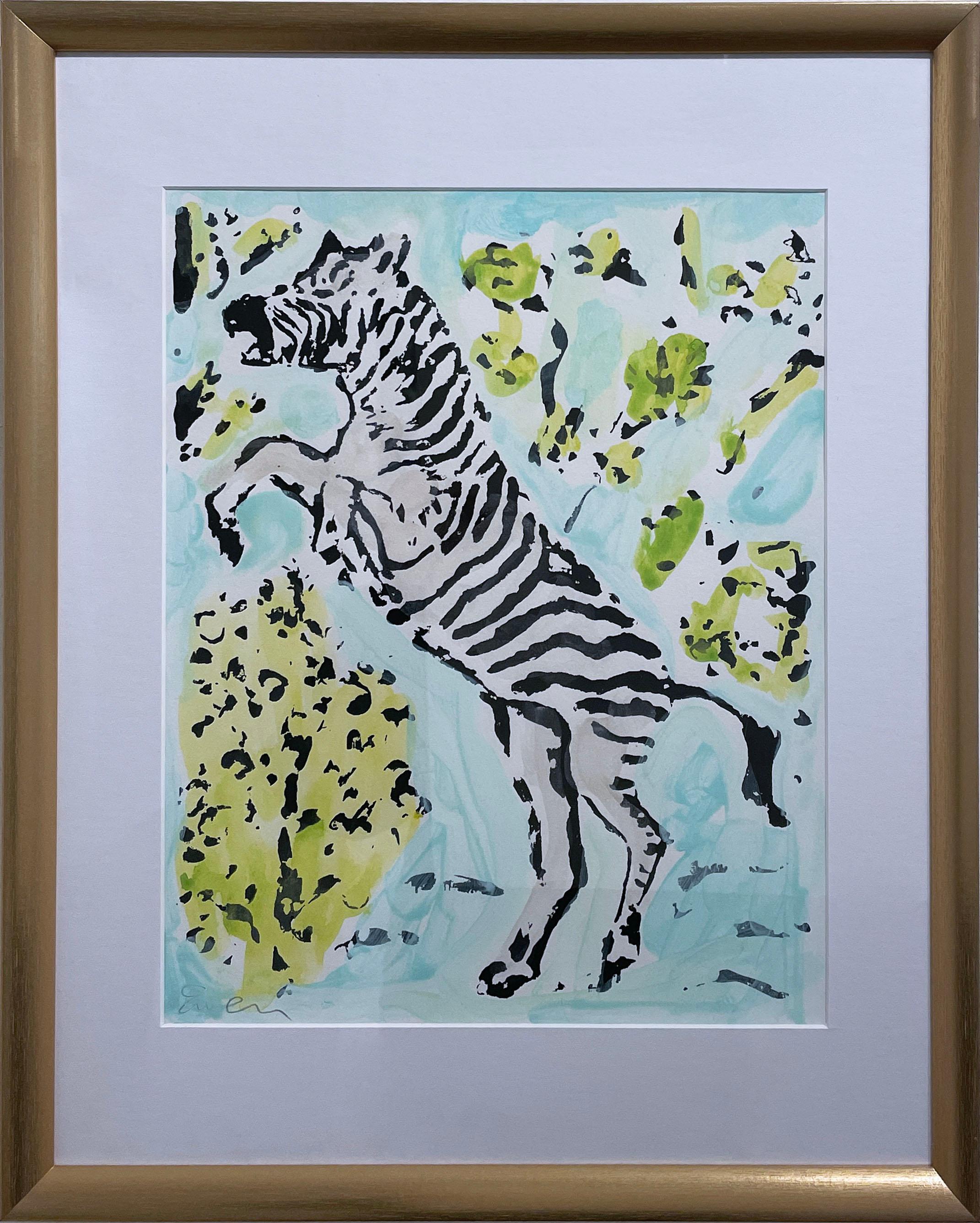 zebra acrylic painting