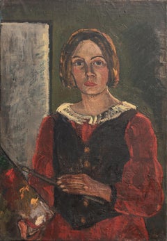Vintage 'Self Portrait', Post Impressionist Danish Woman Artist, Charlottenborg, Aurora