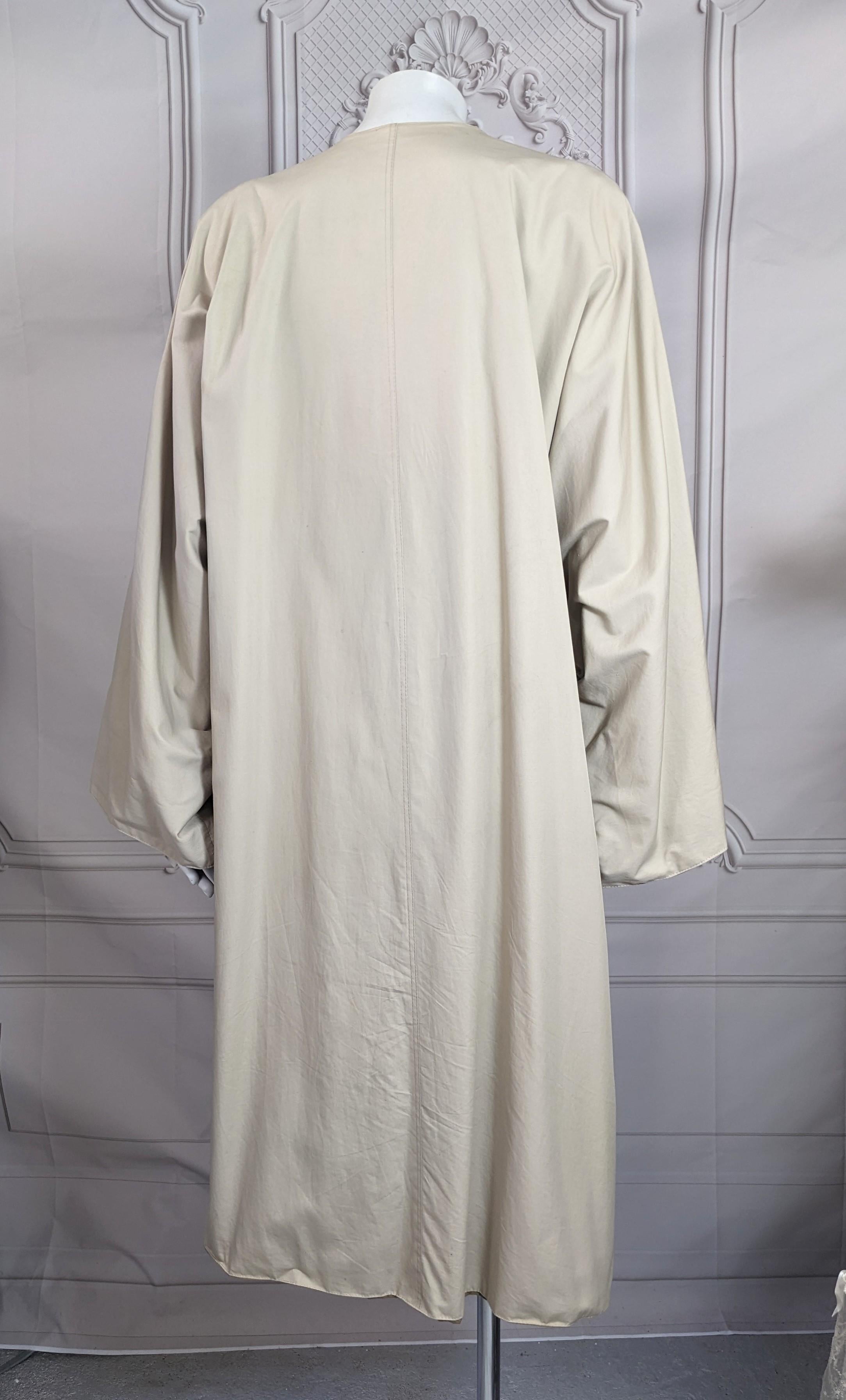 Anne Marie Beretta - Cappotto drappeggiato in popeline di cotone in vendita 5