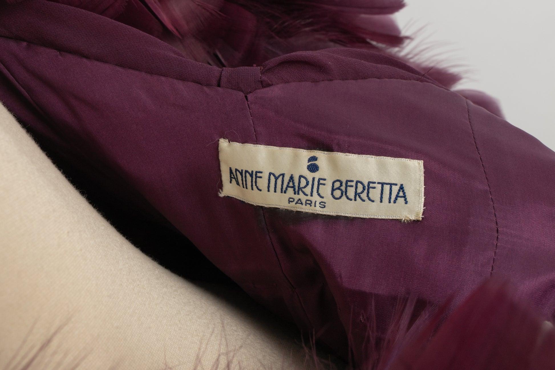 Anne-Marie Beretta Georgette Crepe Evening Dress 36FR For Sale 4