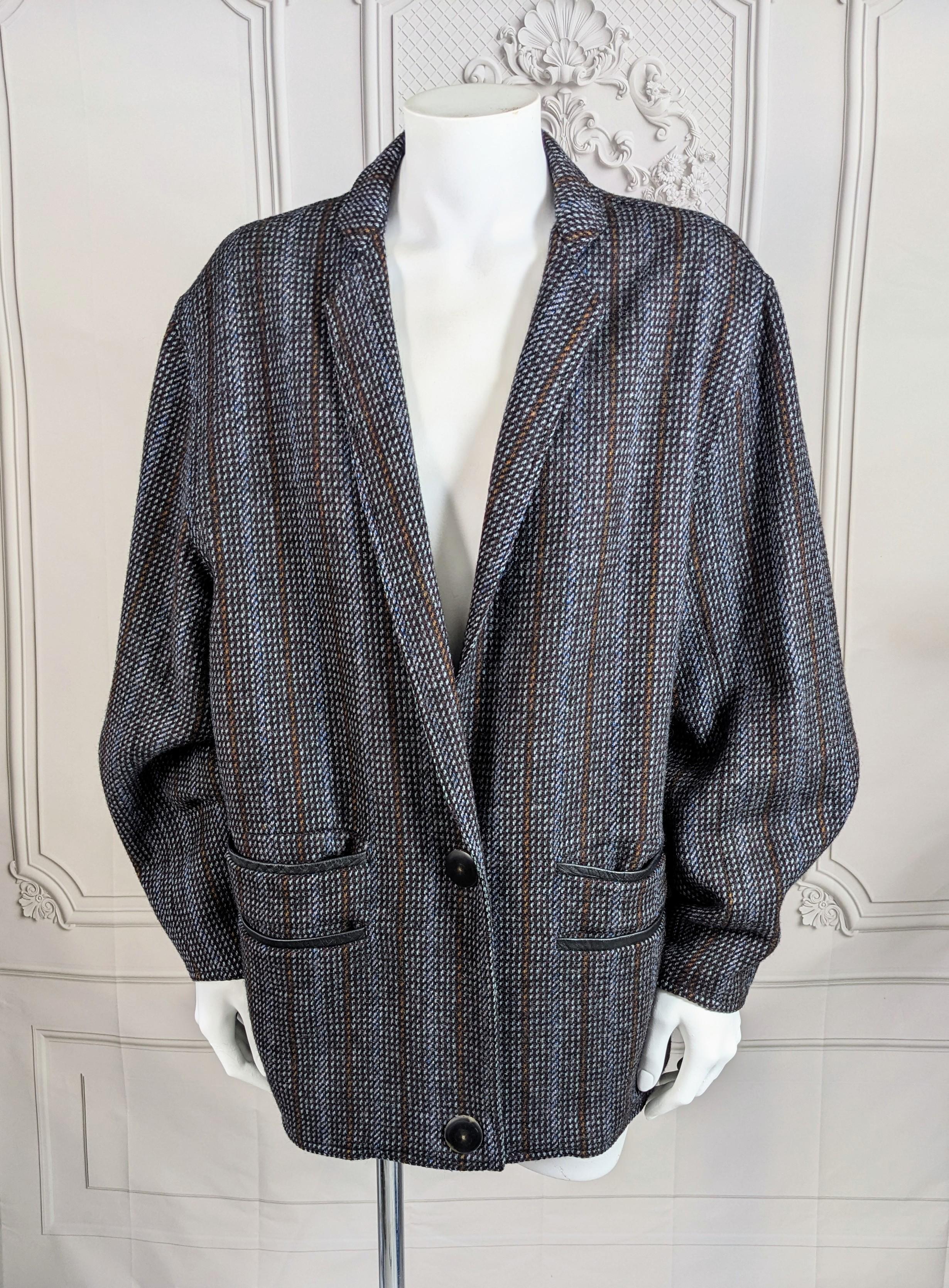 Anne Marie Beretta Sculpted Tweed Jacket  In Good Condition For Sale In New York, NY