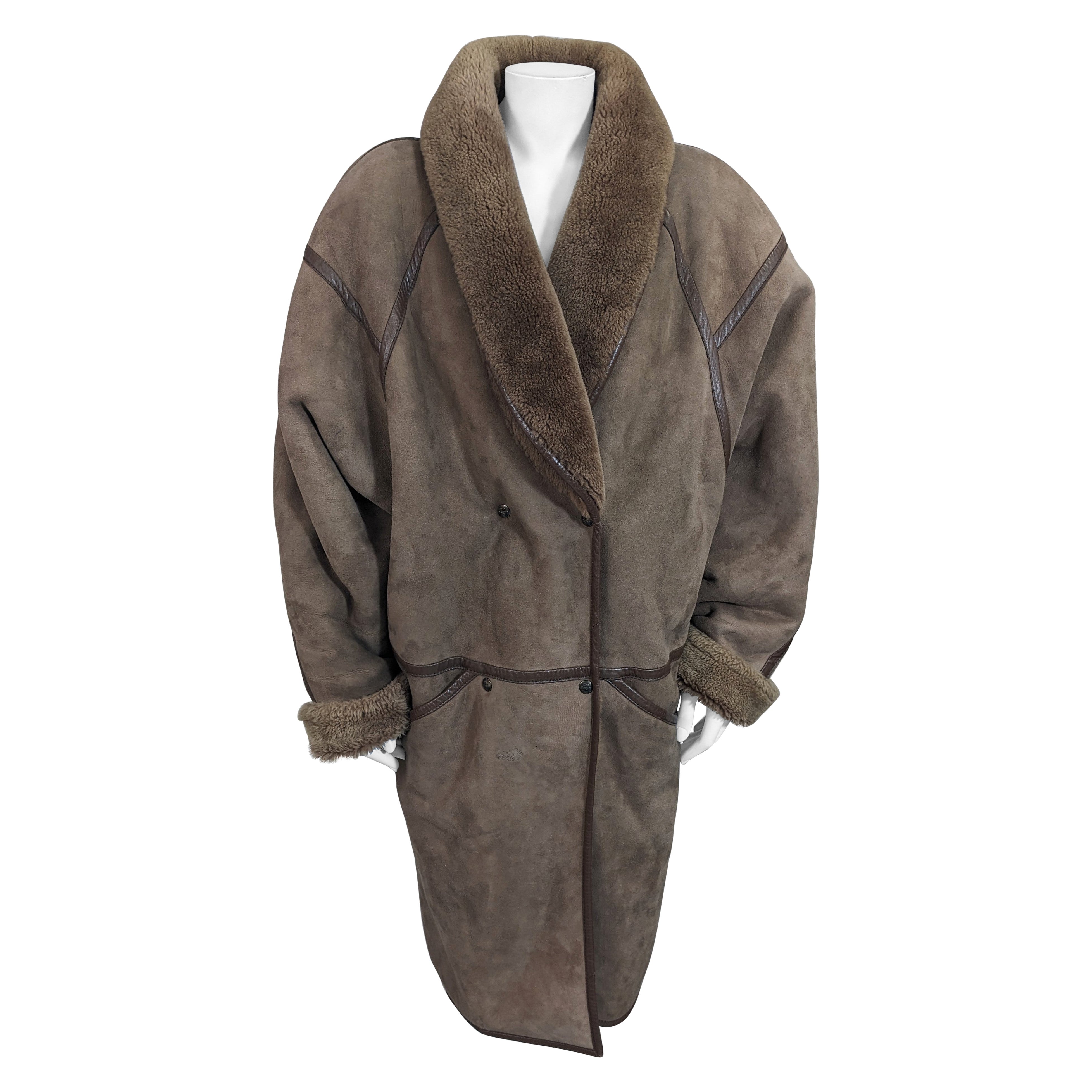 Anne Marie Beretta Shearling Teddy Bear Coat, MacDouglas For Sale