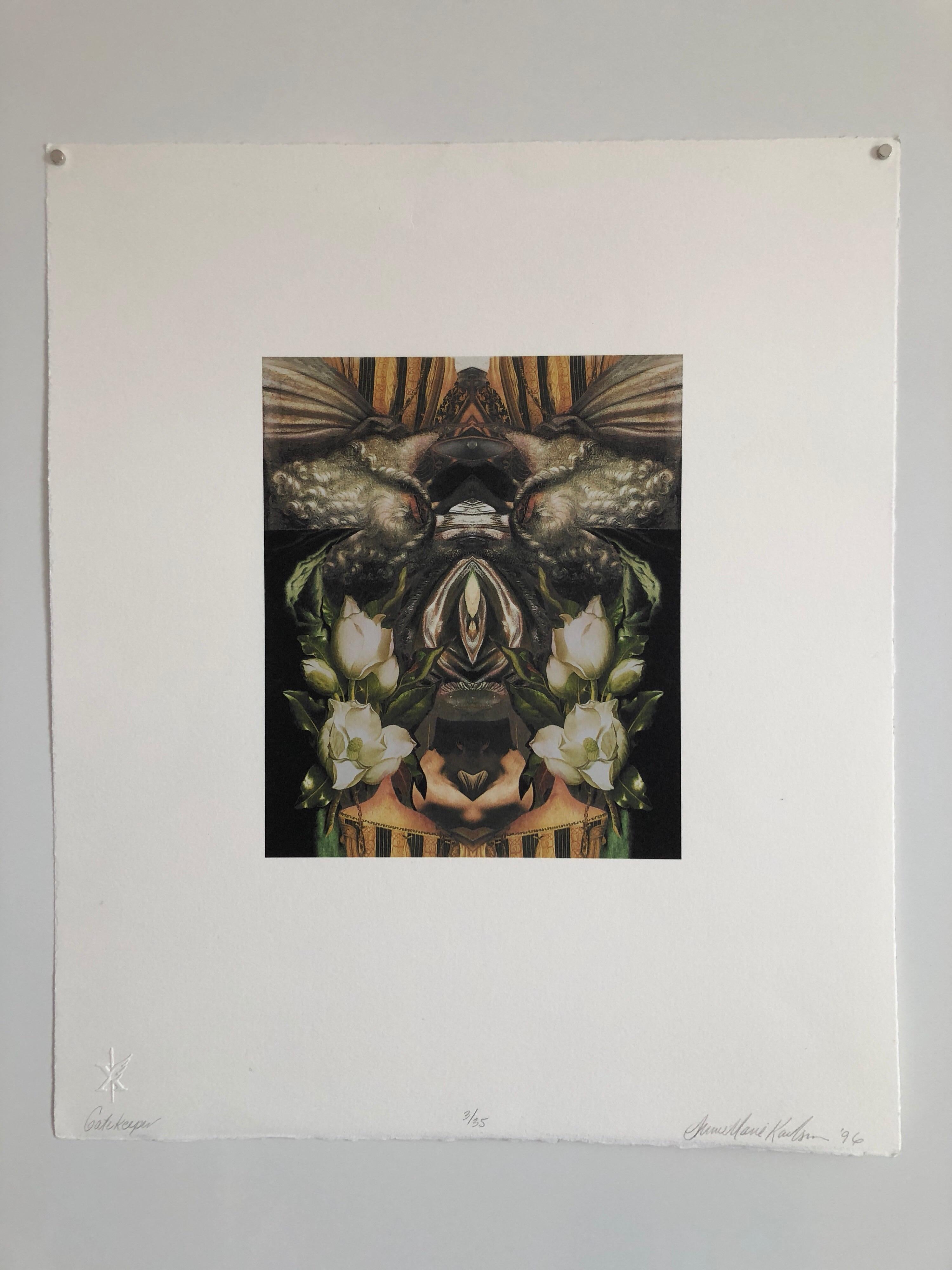 Collage numérique d'art contemporain d'Iris de Los Angeles Signé ltd ed.  - Contemporain Print par Anne Marie Karlsen