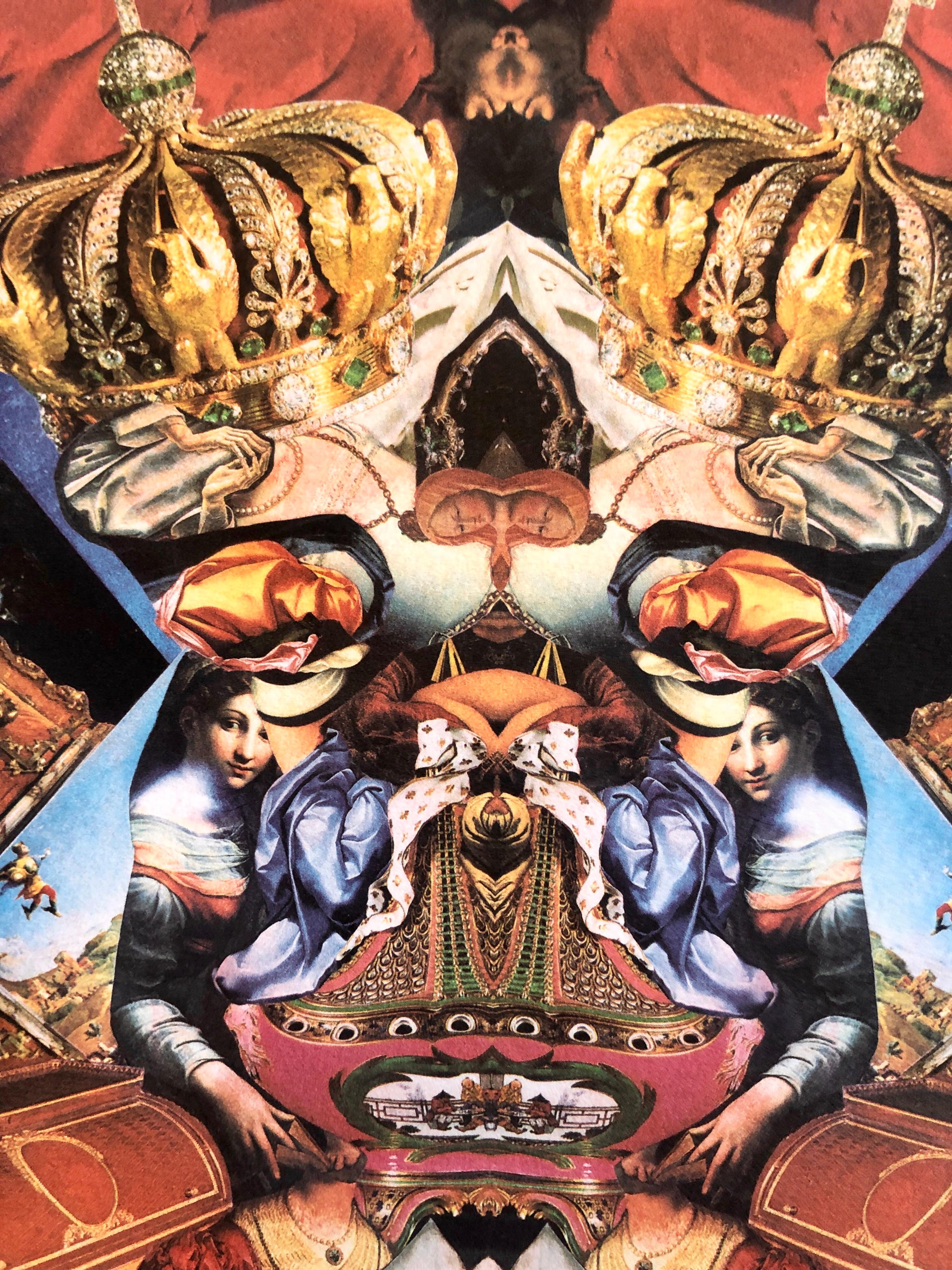 Los Angeles Contemporanea Caleidoscopio Digitale Collage Iris Doppia Stampa Prova - Figurative Print Beige di Anne Marie Karlsen
