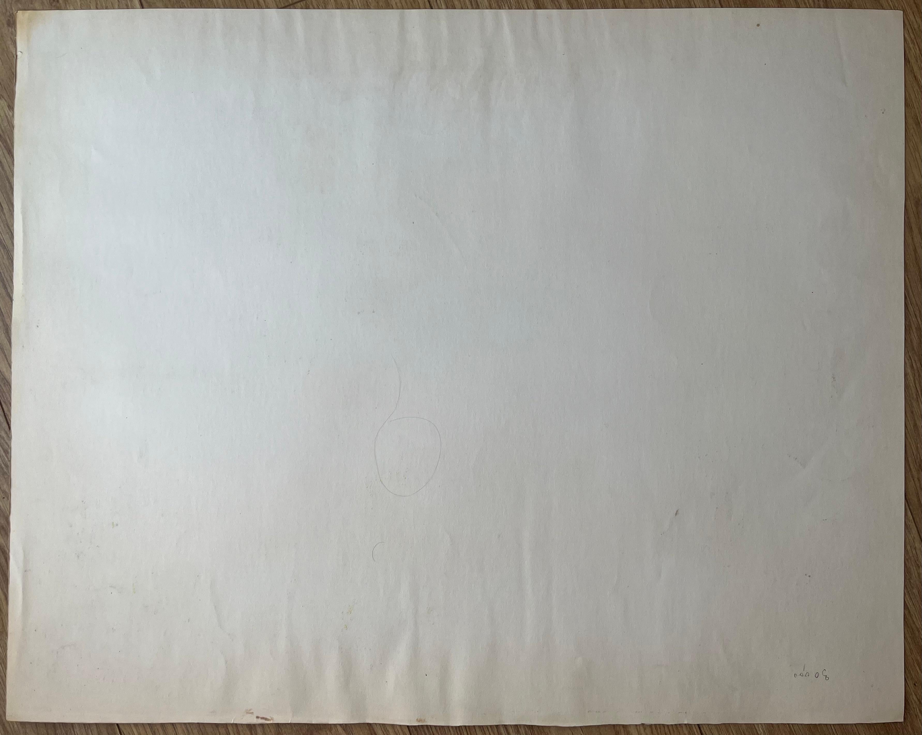 Paesaggio francese a pastello della metà del 20° secolo con Roll & Hill, cavallo e fienile rosso in vendita 3