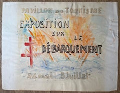 French Mid 20th Century Exhibition Poster Study for WWII Normandy Landings
