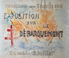 French Mid 20th Century Exhibition Poster Study for WWII Normandy Landings