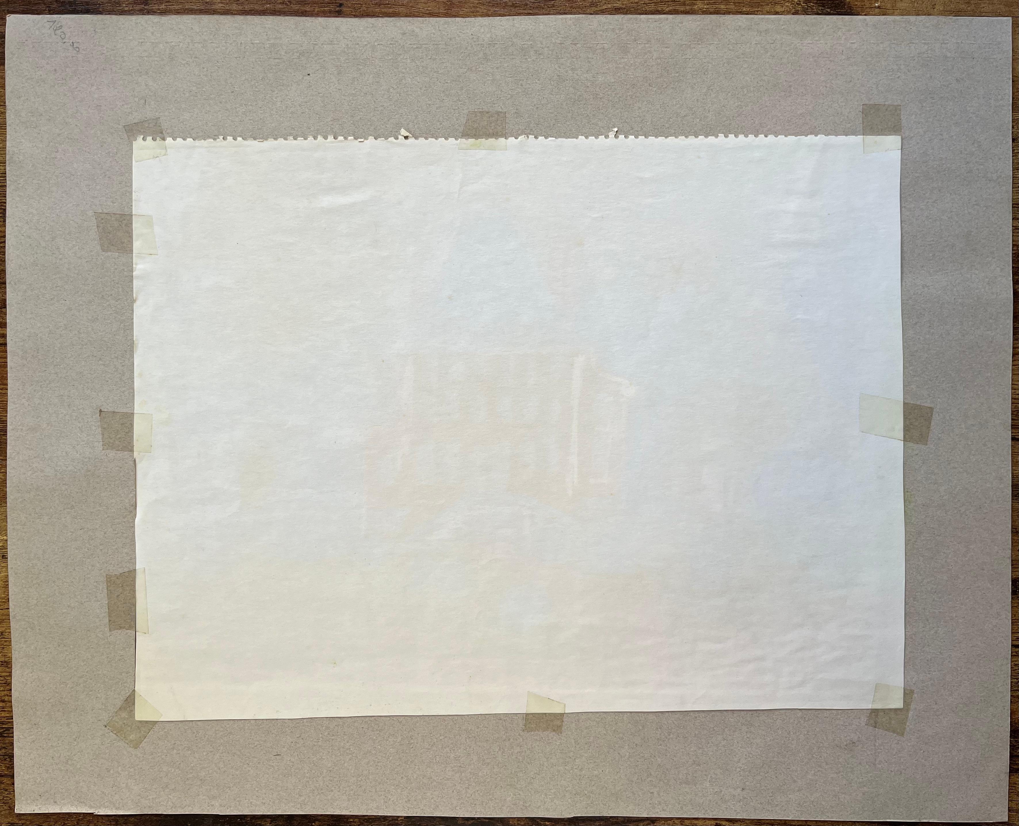 Pastel francés de mediados del siglo XX del Castillo de Bénéauville en Normandía en venta 3