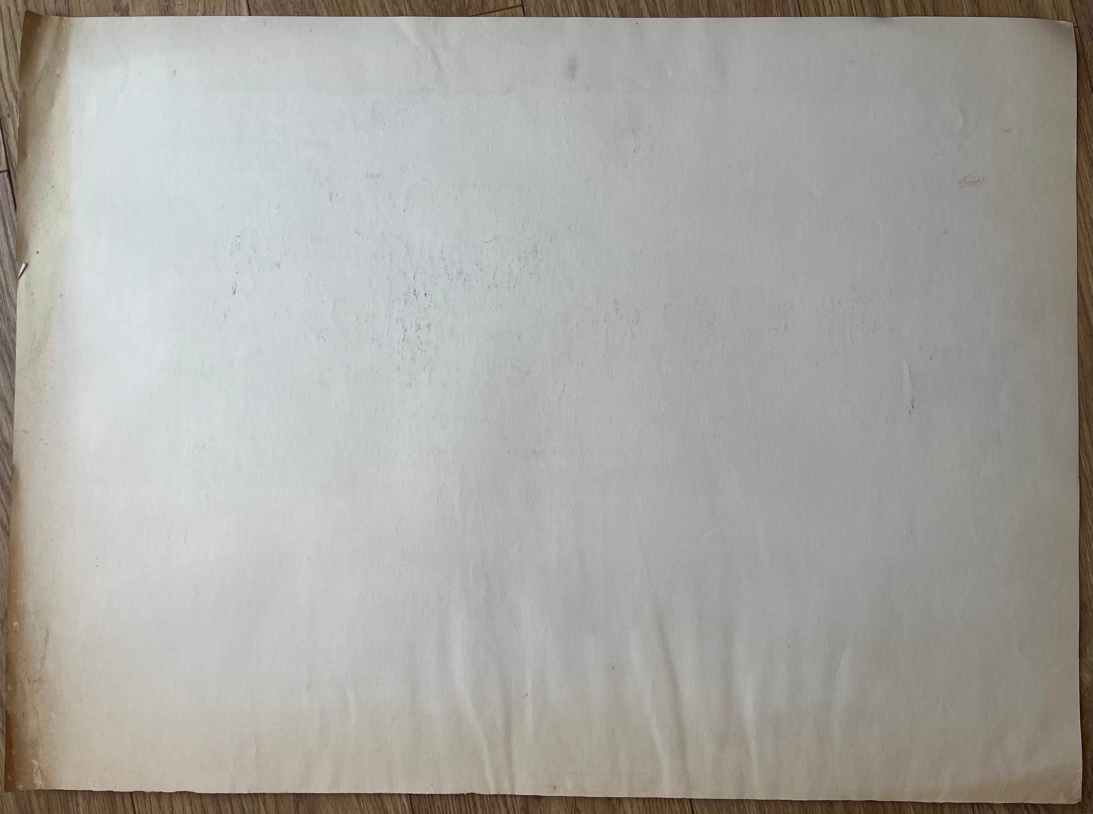 Pastello francese della metà del XX secolo raffigurante una passeggiata costiera e una vista sulla baia in curva in vendita 3